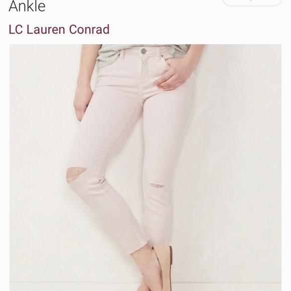 LC Lauren Conrad Denim - Lauren Conrad distressed ankle jeans.